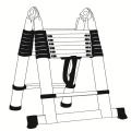 4.1m Alu Single telescopic cable climbing Ladder